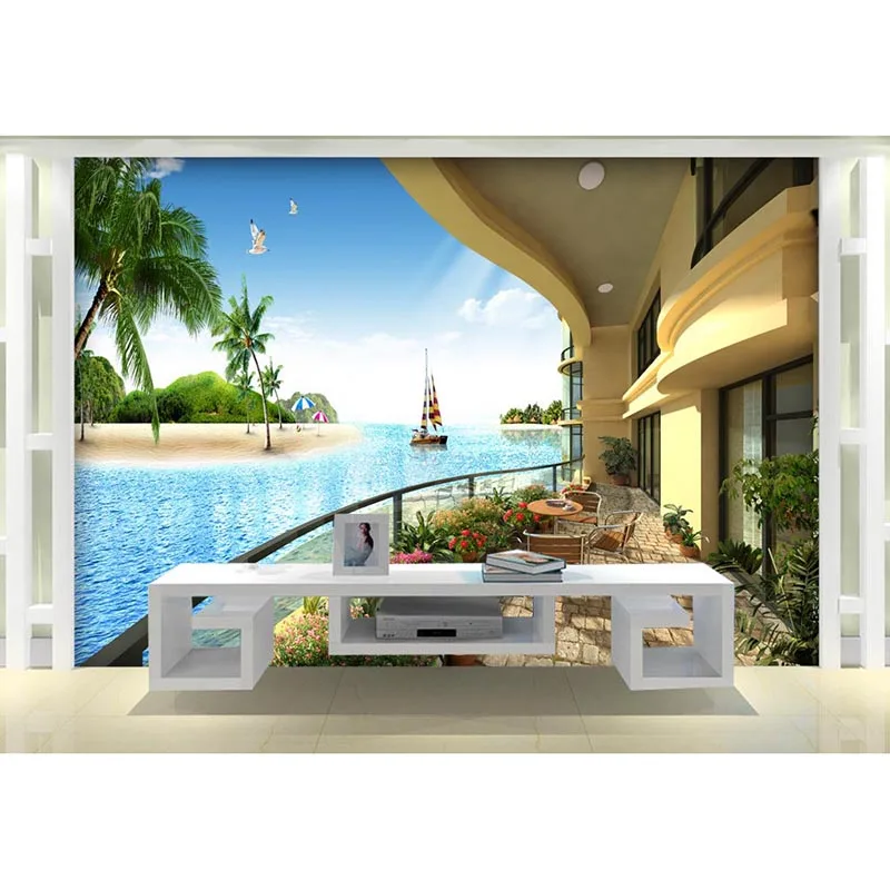 

Custom Photo Wall Paper 3D Islands Landscape For Living Room TV Backdrop Mural Environmental Protection Non-woven Wallpaper #205