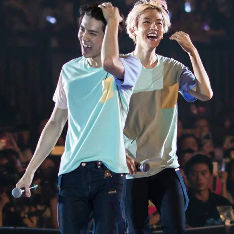 

Kpop EXO Concert Same Cotton Tshirt Tee Fashion Girls Sisters Short Sleeve Couples Lovers T Shirt Summer Tops