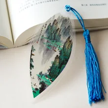 Водная пейзаж живопись нефритовые зеленые вены закладки