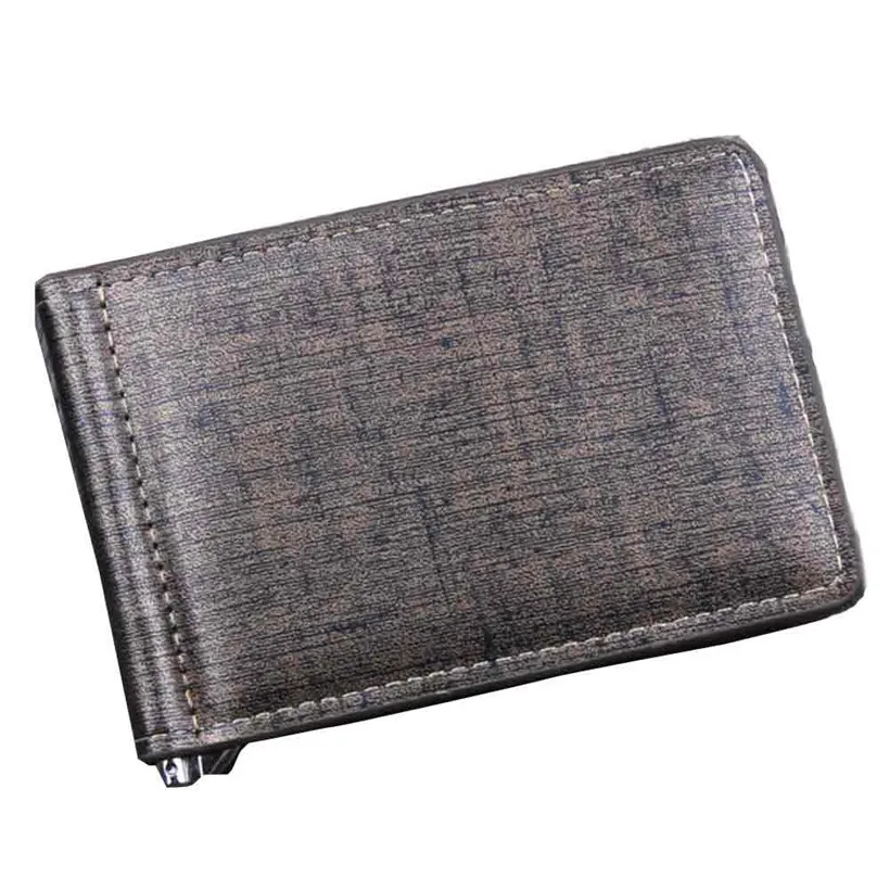 Men Bifold Business Leather Men Wallet Purse font b Money b font font b Clip b