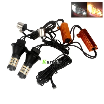 

1156 4014 LED 60SMD Car Turn Signal Light 7506 Daytime Running Bulb 12V BA15S P21W Reverse Lamp 1003 1141 Tail Light White/Amber