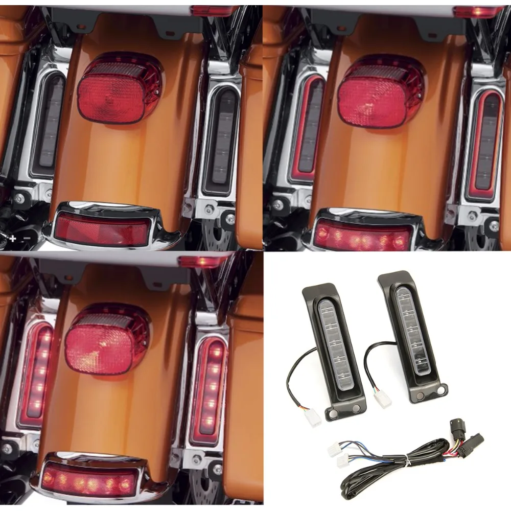 

Electra Glo Keystone Auxiliary LED Run/Brake/Turn Lamps for harley FLHTCU rear fender light FLHTK Keystone saddlebag side light