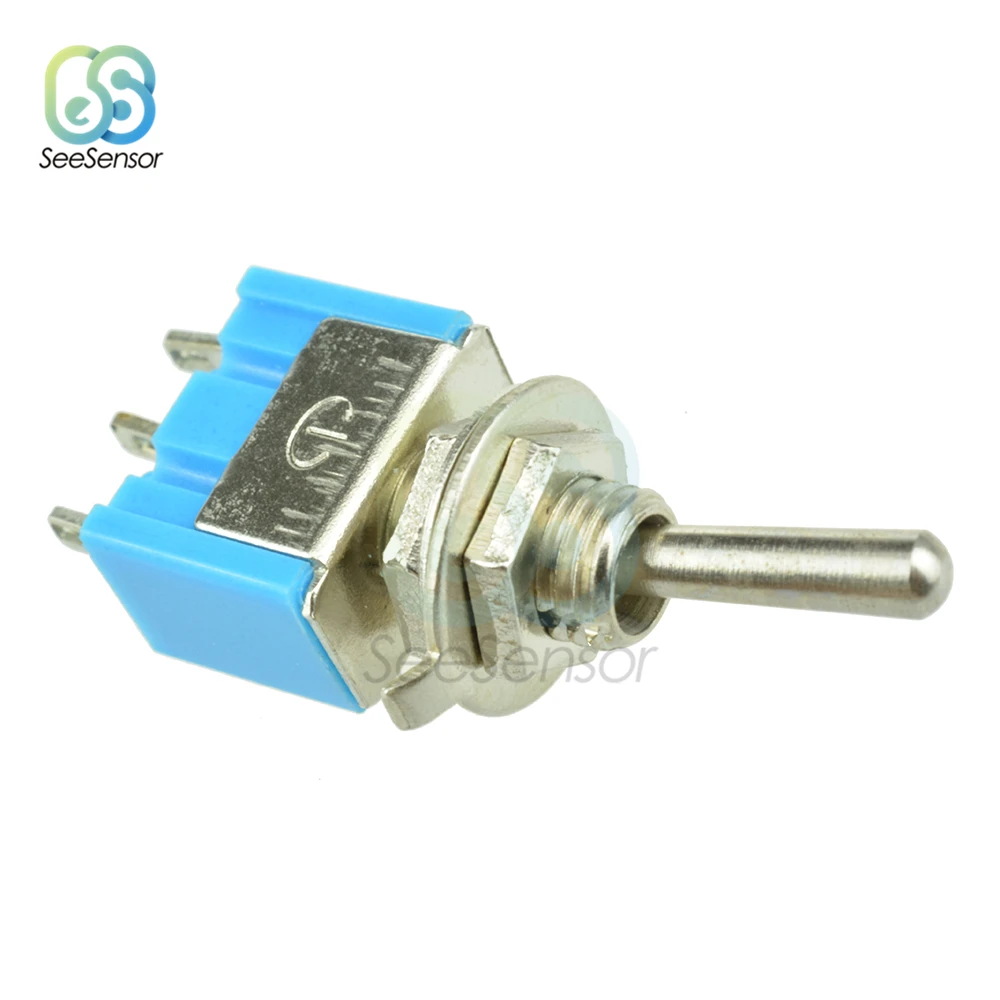 10PCS Mini 6A 125V AC SPDT MTS-102 3Pin 2 Position On-on Toggle Switch Practic 