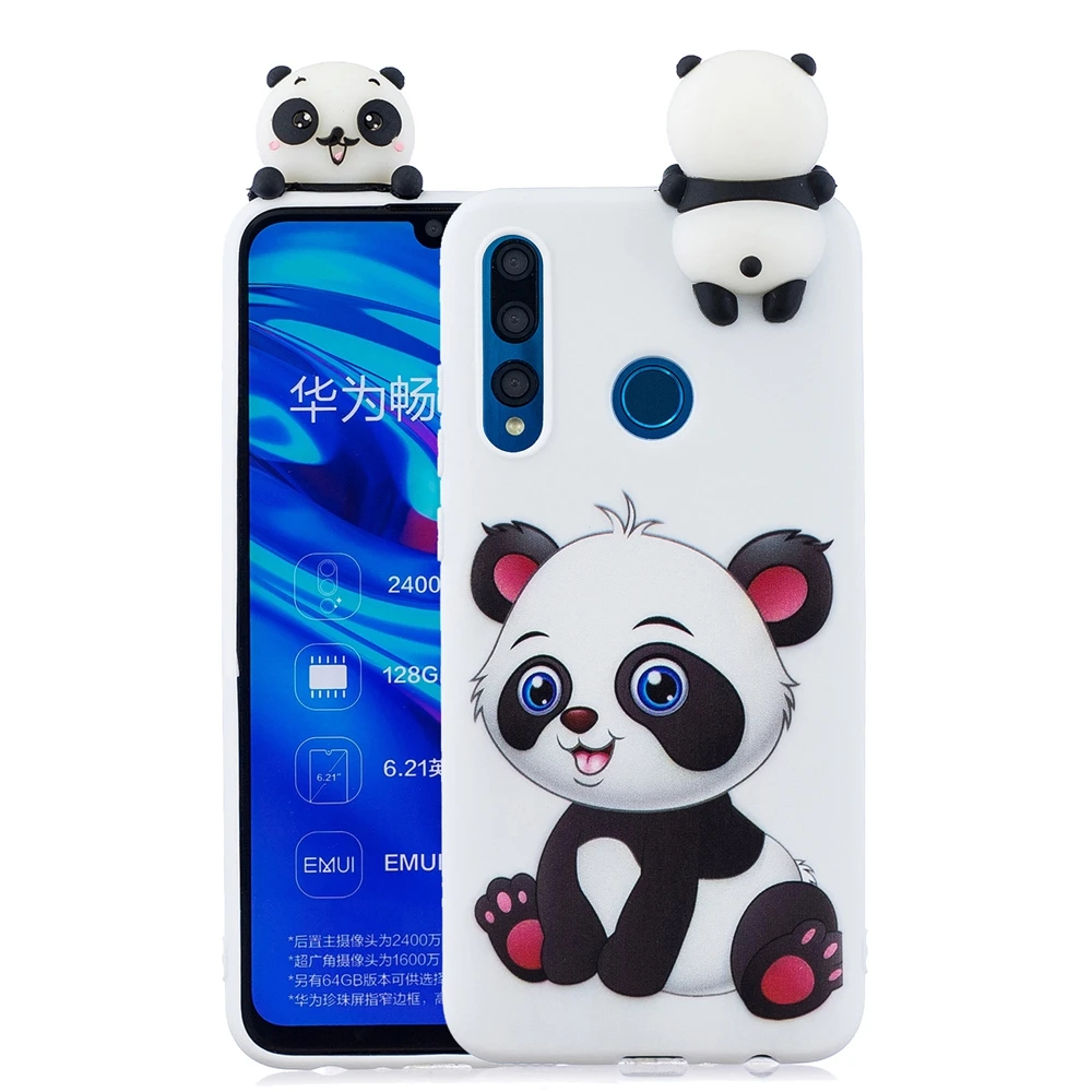 Etui Huawei Y5 Y6 Y7 Y9 Prime Cases 3D Kawaii Panda Unicorn Silicon Cover on for Funda Huawei Y5 Y6 Y7 Y9() Phone Case - Цвет: 1