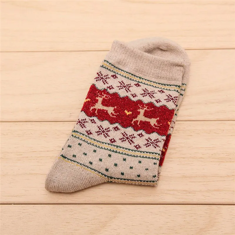 Нейтральные носки зимние теплые рождественские подарки стерео-носки женские мягкие хлопковые милые носки с Санта Клаусом и милым оленем рождественские носки R3GDGD
