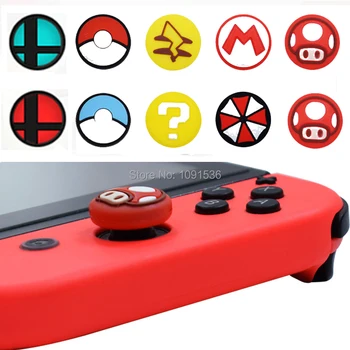 

For Nintend Switch NS NX Joy Con Thumb Grip Set Joystick Cap for JoyCon Controller Analog Stick Pokeball Big chaos Grip