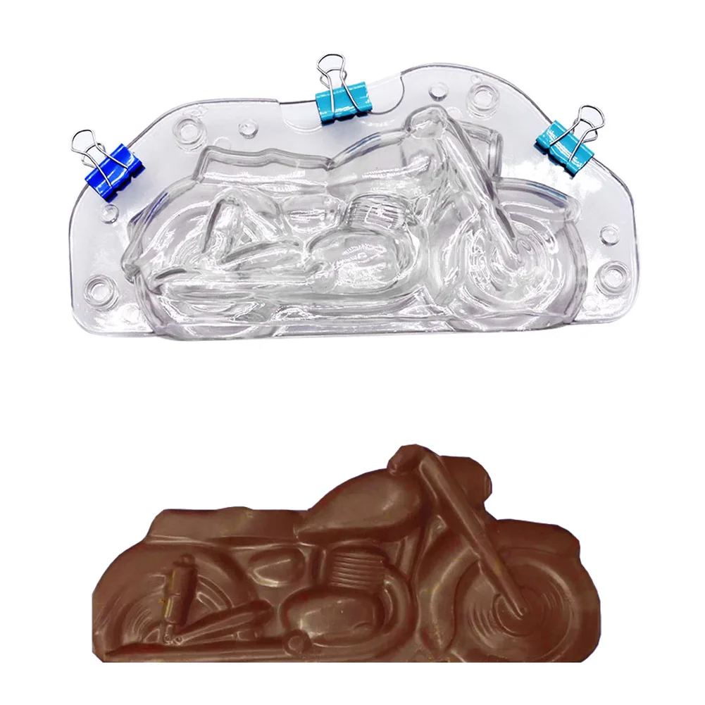

New 3D Plastic Motorcycle Chocolate Mold DIY Handmade Cake Chocolate Making Decorating Tools Mould XOA88