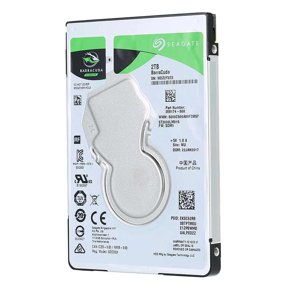 Seagate ST2000LM015 disco duro interno de 2TB disco duro portátil 7mm 5400RPM SATA 6 Gb/s 128MB cac