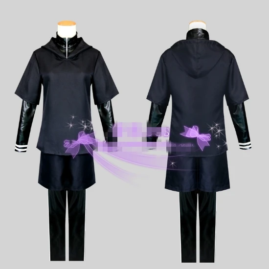 Горячая аниме Токийский Гуль косплей Kaneki Кен костюмы с капюшоном куртки черный