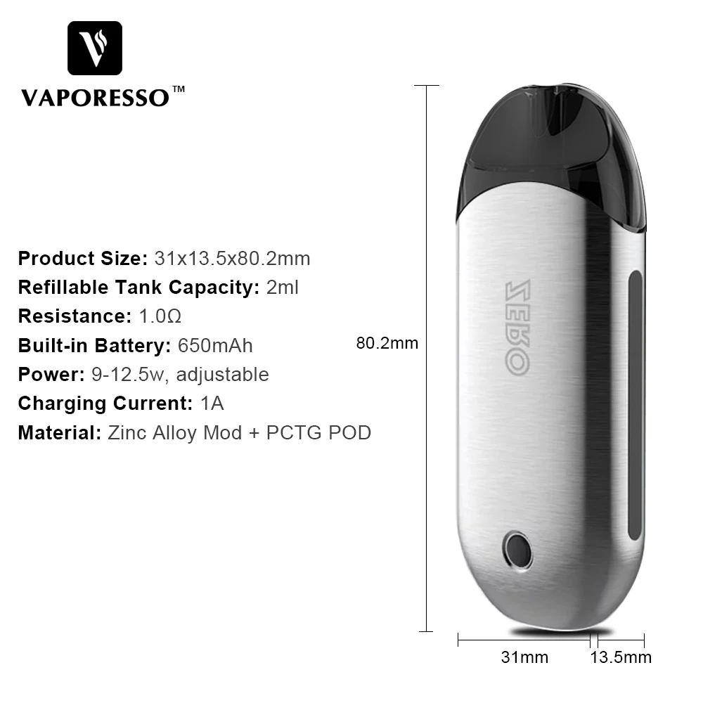 Vaporesso Renova Zero Vape Pod комплект электронной сигареты 2 мл бак 650 мАч встроенный аккумулятор стартер AIO Vape Kit VS JUSTFOG MINIFIT Pod kit