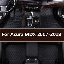 Кожаные автомобильные коврики для Acura MDX 5 Seat и 7 Seat 2006 2007 2008- Пользовательские Коврики для ног автомобильные чехлы для ковров