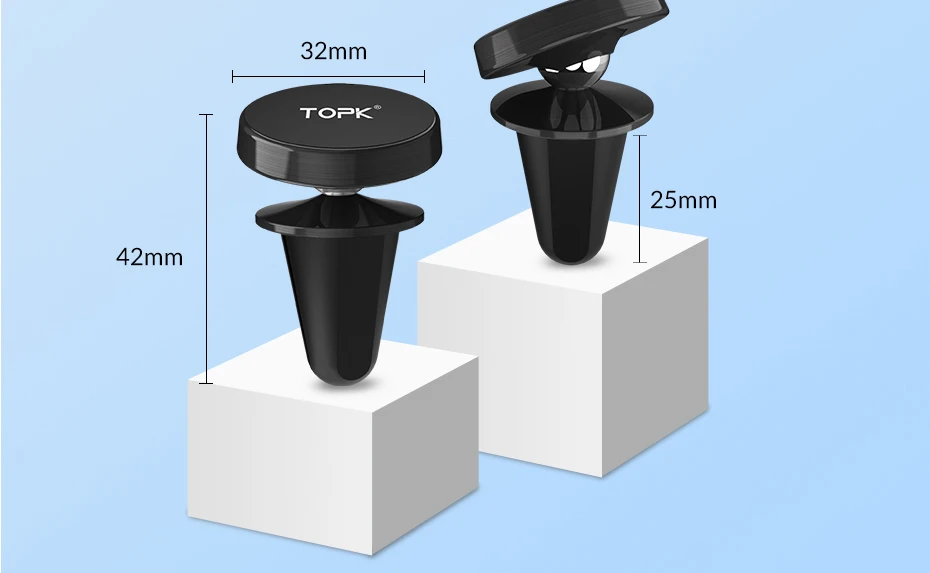TOPK магнитный автомобильный держатель для телефона для iPhone Xs Max 8 7 6 Plus Xiaomi Магнитная подставка для телефона в автомобиле держатель для мобильного телефона