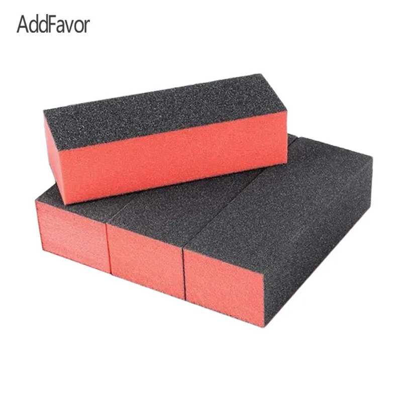 

AddFavor 4Pc Fine Grit Sponge Nail Buffers Manicure Tool Fingernail File Block Nail Polish Foam Sandpaper EVA Nail File Buffers