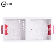 Coswall boîte à doublure sèche Type 2 Gang | 86, pour plaques de gypse, placoplâtre cloison sèche, profondeur de 35mm boîte à interrupteur mural, Cassette de prise murale