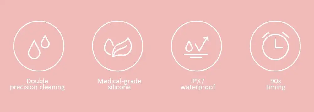 inFace MS - 2000 Adjustable Waterproof Electric Sonic Silicone Facial Cleansing Brush from Xiaomi youpin- Dark Gray