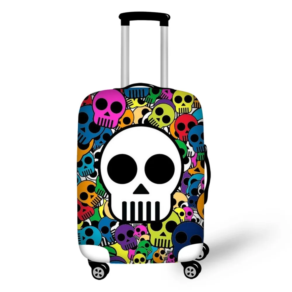 Skull pattern Elastic Luggage Protective Cover Zipper Suit For 18-30 inch Trunk Case Travel Suitcase Covers Bags Skull pattern Elastic Luggage Protective Cover Zipper Suit For 18-30 inch Trunk Case Travel Suitcase Covers Bags