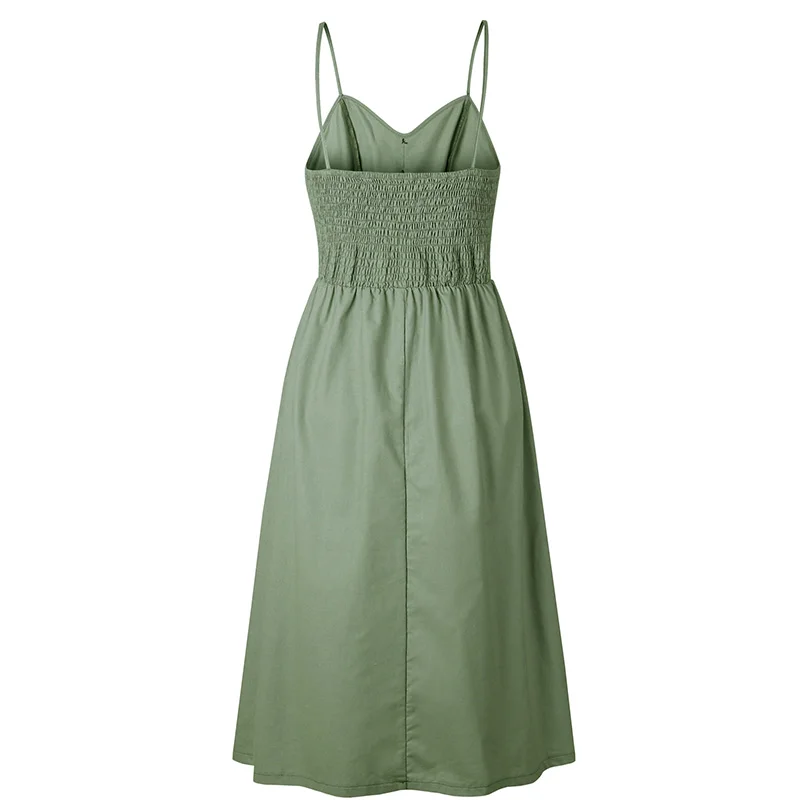 ShejoinSheenjoy Striped Button Women Summer Dress Spaghetti Strap Backless Sexy Midi Dress Women Pockets Boho Beach Sundress Q249-13 (6)