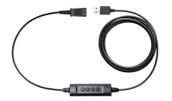 

QD to USB Adapter Heaset Quick Disconnect to USB Cord with Volume and Mute Switch for P lantronics headsets