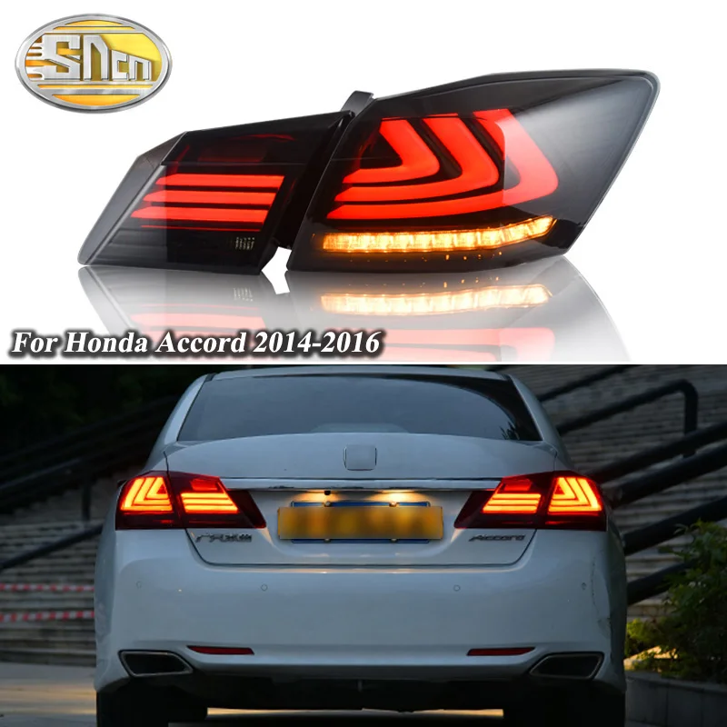 Автомобильный светодиодный задний светильник, задний светильник для Honda Accord 9, задний противотуманный фонарь+ тормозной светильник+ задний светильник+ Динамический сигнал поворота