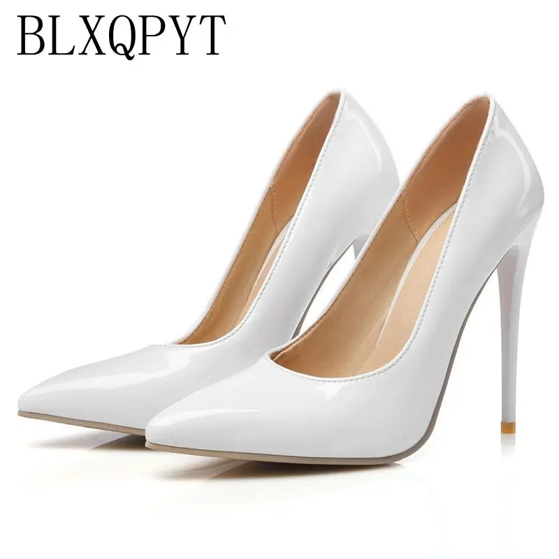BLXQPYT 2017 Big Size 34-47 Apricot New Fashion Sexy Pointed Toe Women Pumps super High Heels Ladies Wedding Party Shoes 8-10