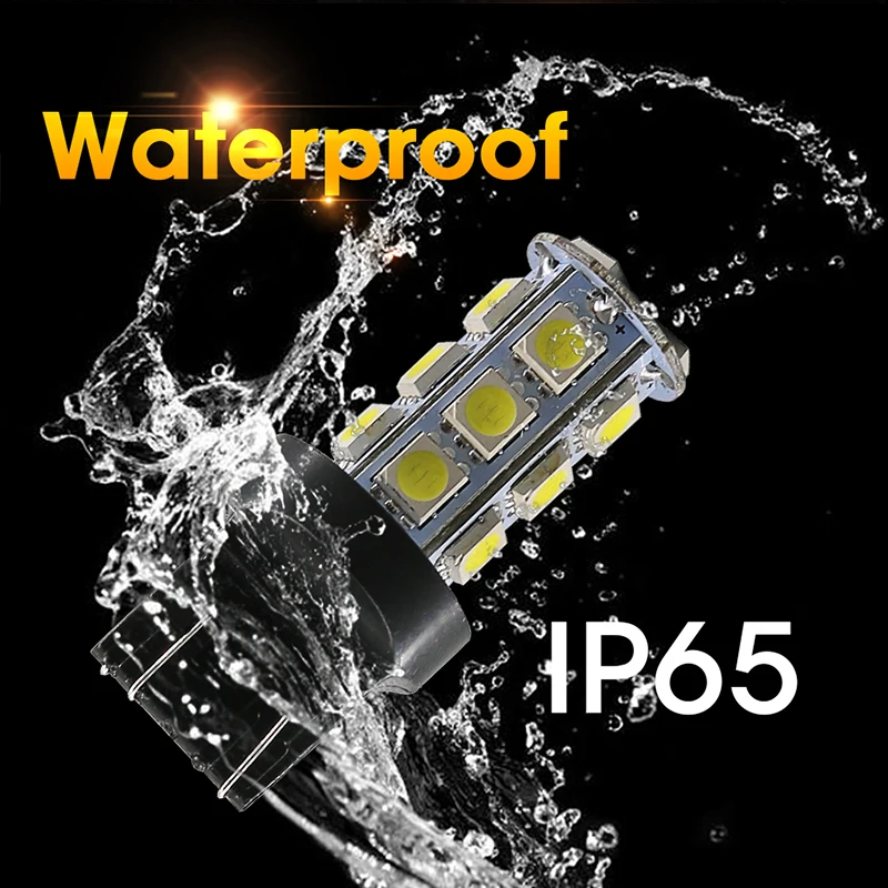 Roadot 2 шт. 7440 5050 18 SMD белый 6000 K ходовые огни Сигналы поворота для автомобиля