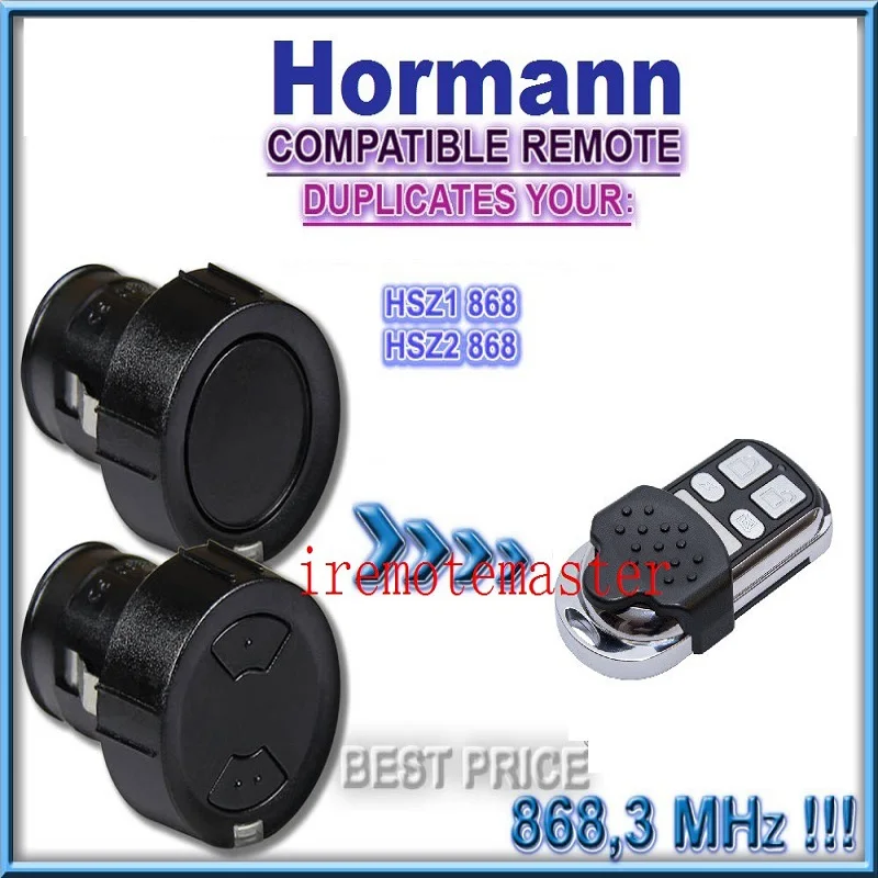 

Hormann HSZ1 /HSZ2 868 garage door remote control Compatible remote duplicator free shipping
