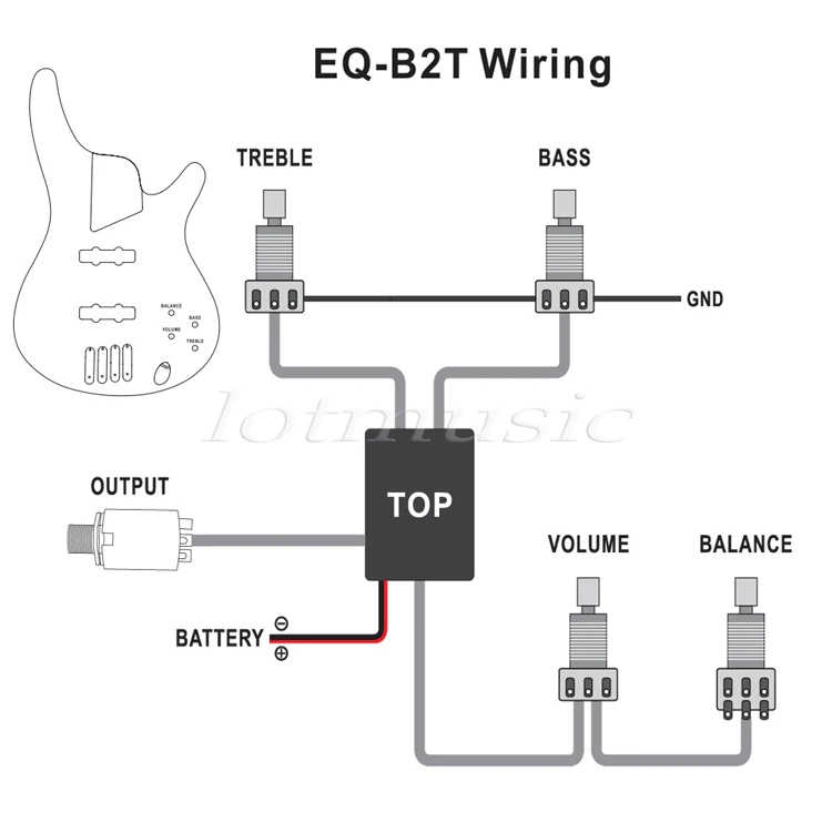 Guitar Active Eq Bt Eq Bt Preamp Circuit For Active Bass Pickup With Belcat V Battery Holder Case In Guitar Parts Accessories From Sports