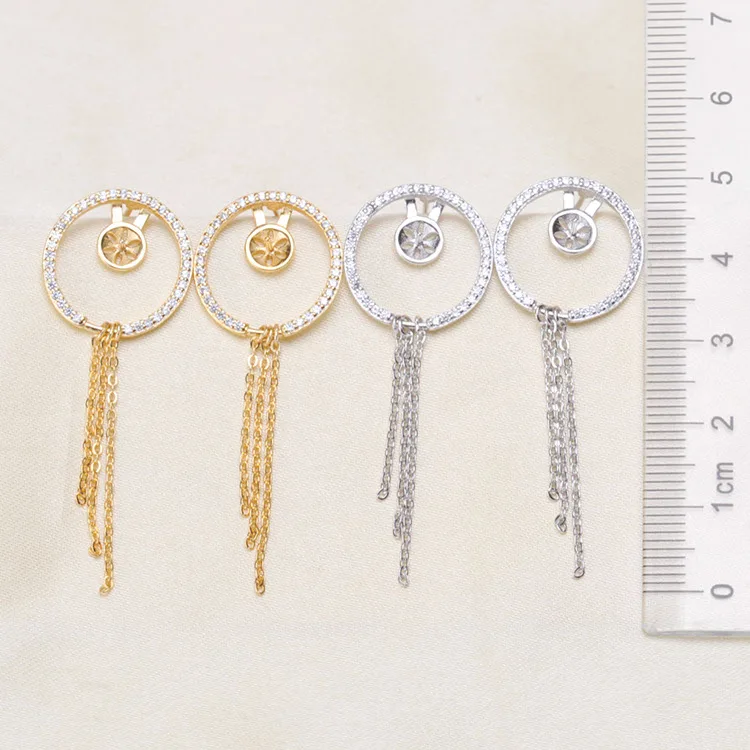 

Unique Design Hot Pearl Earrings Mountings, Drop Earrings Findings Settings Jewelry Parts Fittings Drop Earrings Accessories