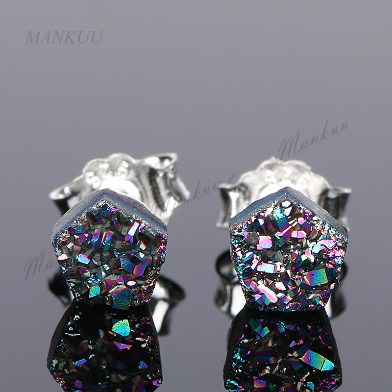 Серьги с натуральным драгоценным камнем 4 мм|women earrings|earring mixdruzy earrings |