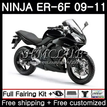 

Body For KAWASAKI NINJA 650R 650 R ER-6F 2009 2010 2011 71HC.7 Ninja650R ER 6F ER6 F ER6F Matte black 09 10 11 Full Fairing Kit