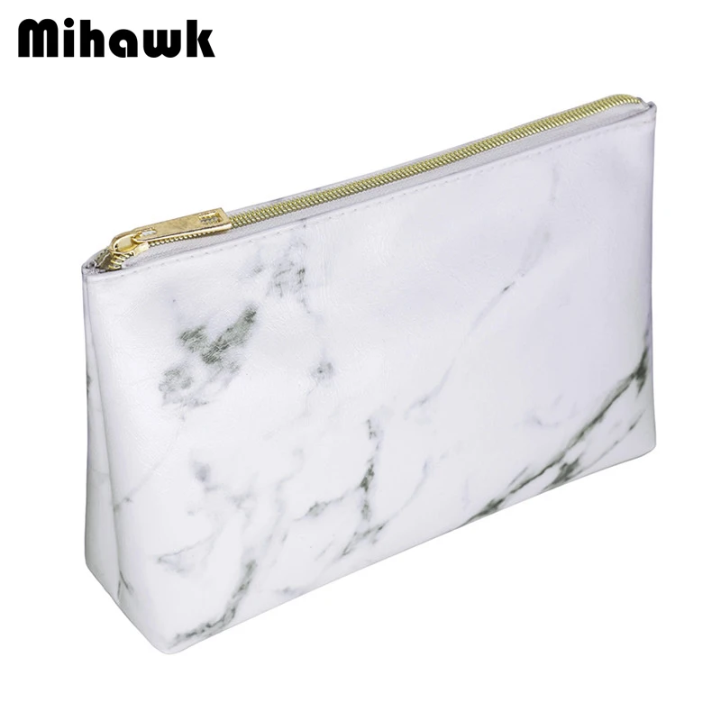 Buy Mihawk Fashion Marble PU Nylon Cosmetic Bag