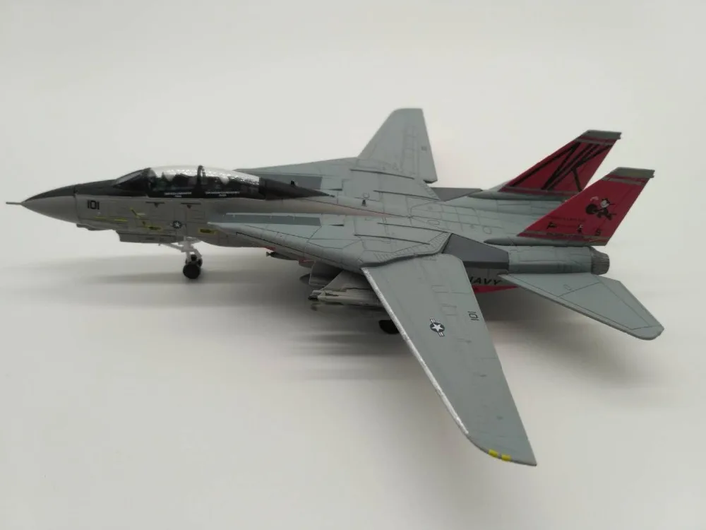 1/100 масштаб F-14 модель самолета Tomcat литая под давлением авианосец ВМС США F14 игрушки для детей Подарки