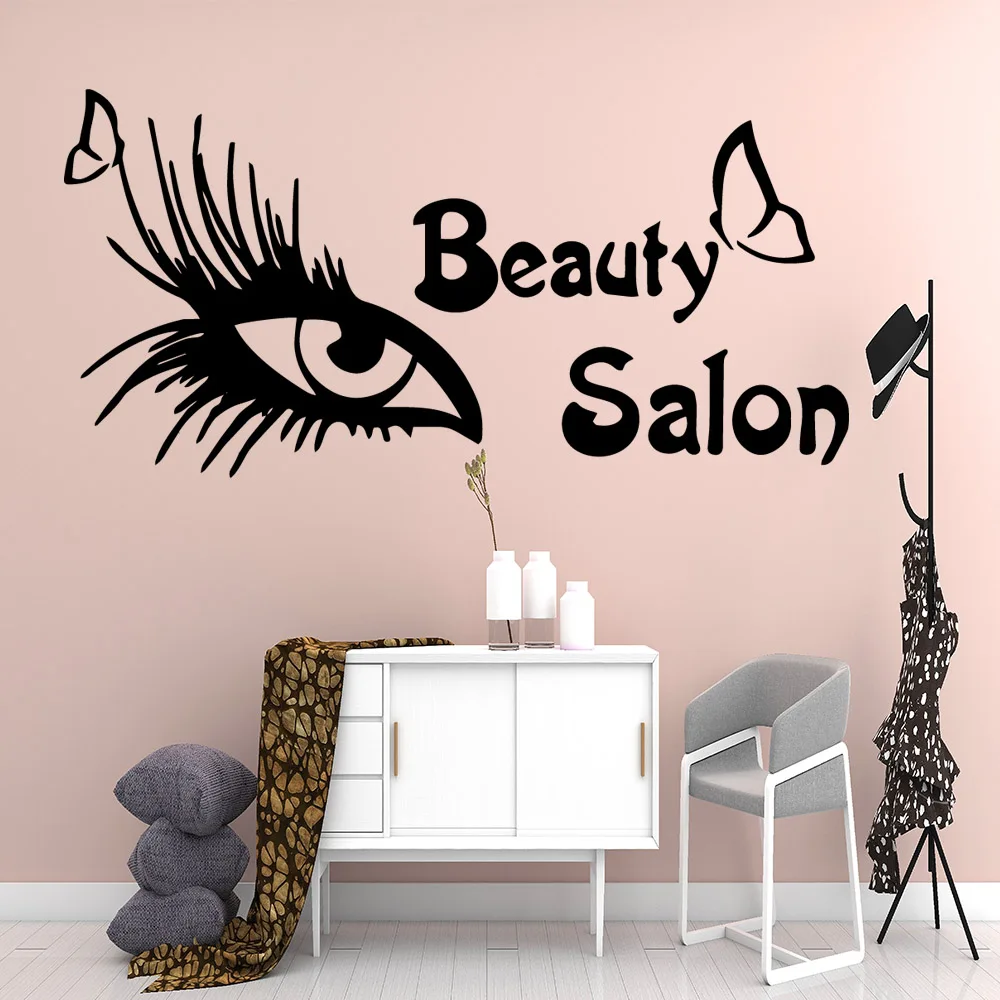 

Delicate beauty salon Art Sticker Waterproof Wall Stickers For Kids Room Decoration Pvc Wall Decals
