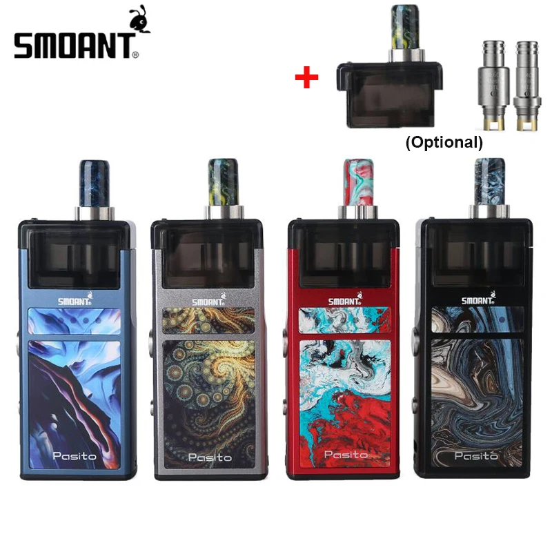 

Original Smoant Pasito Kit 1100mAh Battery and 3ml pod system Vaporizer Kit With MTL DTL Coil Vaping Electronic Cigarette Vape