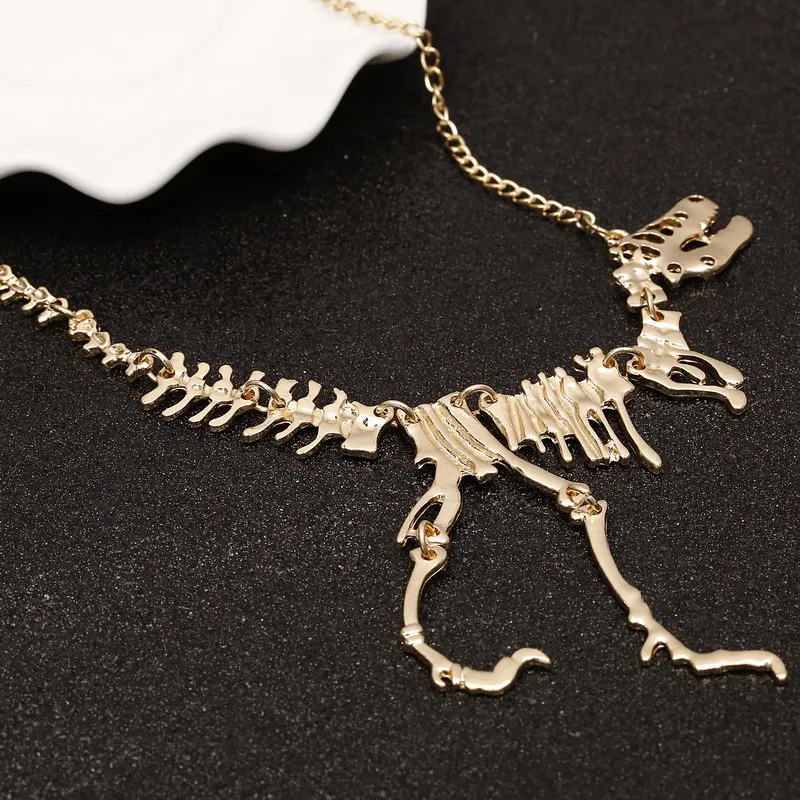 Hesiod классический унисекс стимпанк готический сплав динозавр Скелет мертвый тираннозавр Т-рекс подвеска ожерелье для женщин и мужчин