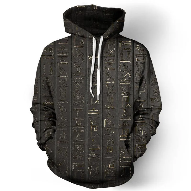 Hieroglyphs принт мужские повседневные худи и свитшоты фитнес пуловер Тройник Топы Толстовка для мужчин и женщин спортивные костюмы футболки для мужчин