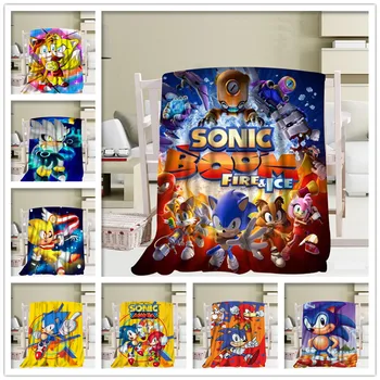 

New Arrival Sonic Blankets 3D Printing Soft Blanket Throw on Home/Sofa/Bedding Portable Adult Travel Cover Blanket