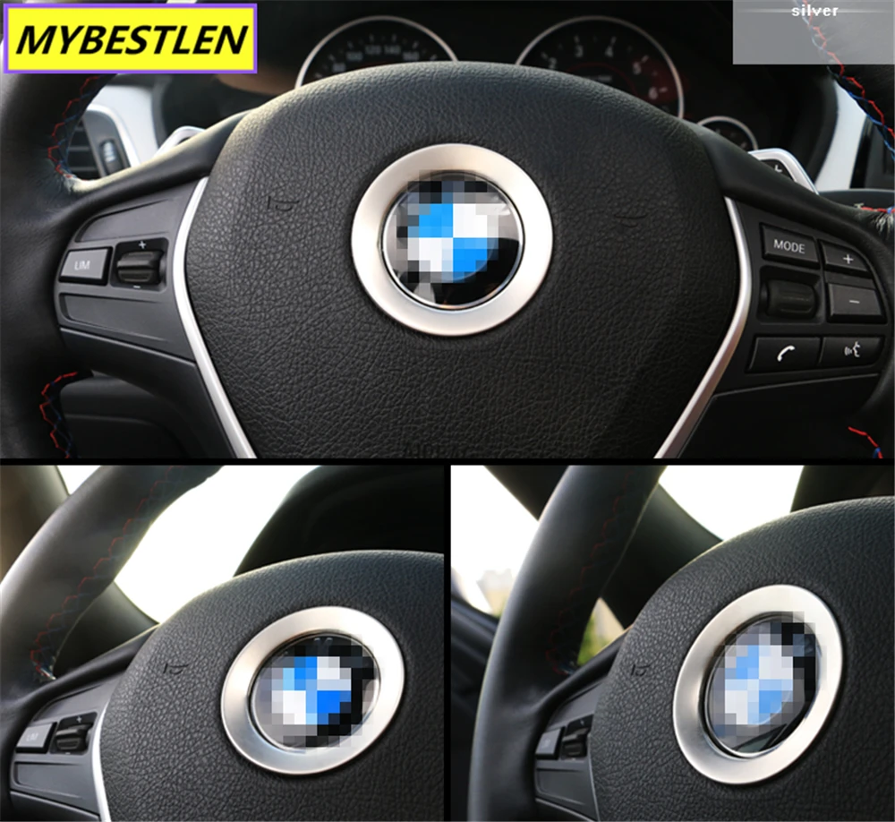 

GR-SW5 New Arrival 3D steering wheel aluminium alloy Sticker case for E39 E36 E60 E90 E34 BMW E46 car styling