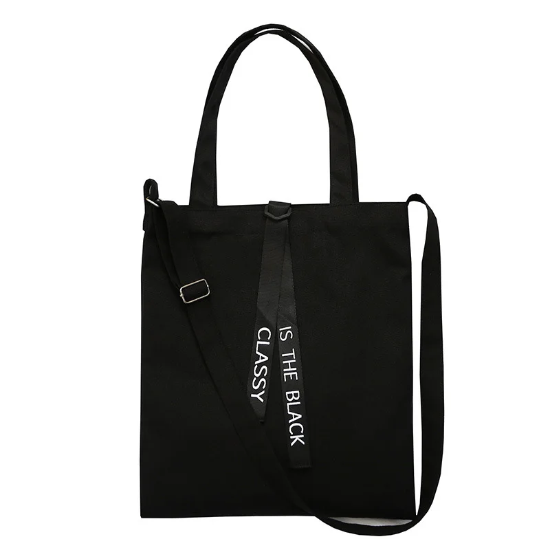 Koop Eenvoudige letters canvas boodschappentassen vrouwen arts enkele Eco Herbruikbare Vouw schoudertassen milieubescherming tote student tas