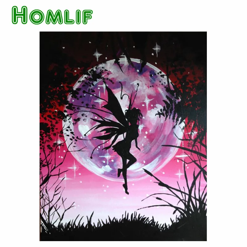 

new hot Full Square/Round Drill 5D DIY Diamond Painting "Moon Fairy" 3D Embroidery Cross Stitch Mosaic Decor Gifts