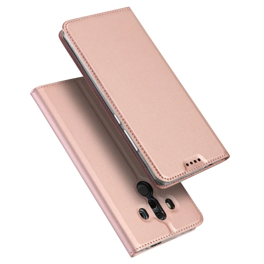 rose gold Dux Ducis брендовый Чехол-бумажник для huawei mate 10 pro lite флип-Стенд кожаный чехол для huawei mate 10 pro 10 pro чехлы - Цвет: rose gold