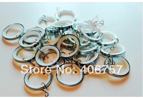 

Top quality metal Mute curtain rings for 19/22/25/28 mm diameter curtain rods by Eco-friendly plating factory wholesale price