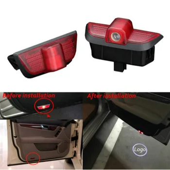 

JURUS 2Pcs LED Car Logo Welcome Door Light Projector Logo For Mercedes C-Class W204 C300 C280 C260 Ghost Shadow Lamp Accessories
