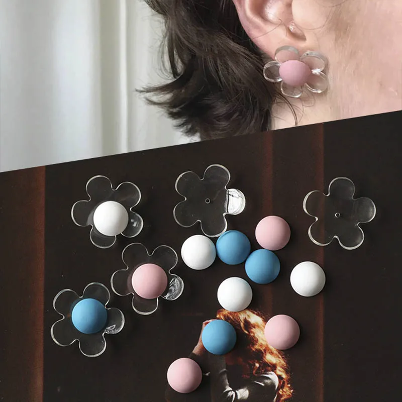 

10pcs Clear Flower Charm Semicircle Pill Resin Patch for Diy Jewelry Making Beads Earrings Finding Cabochon Accessories Supplier