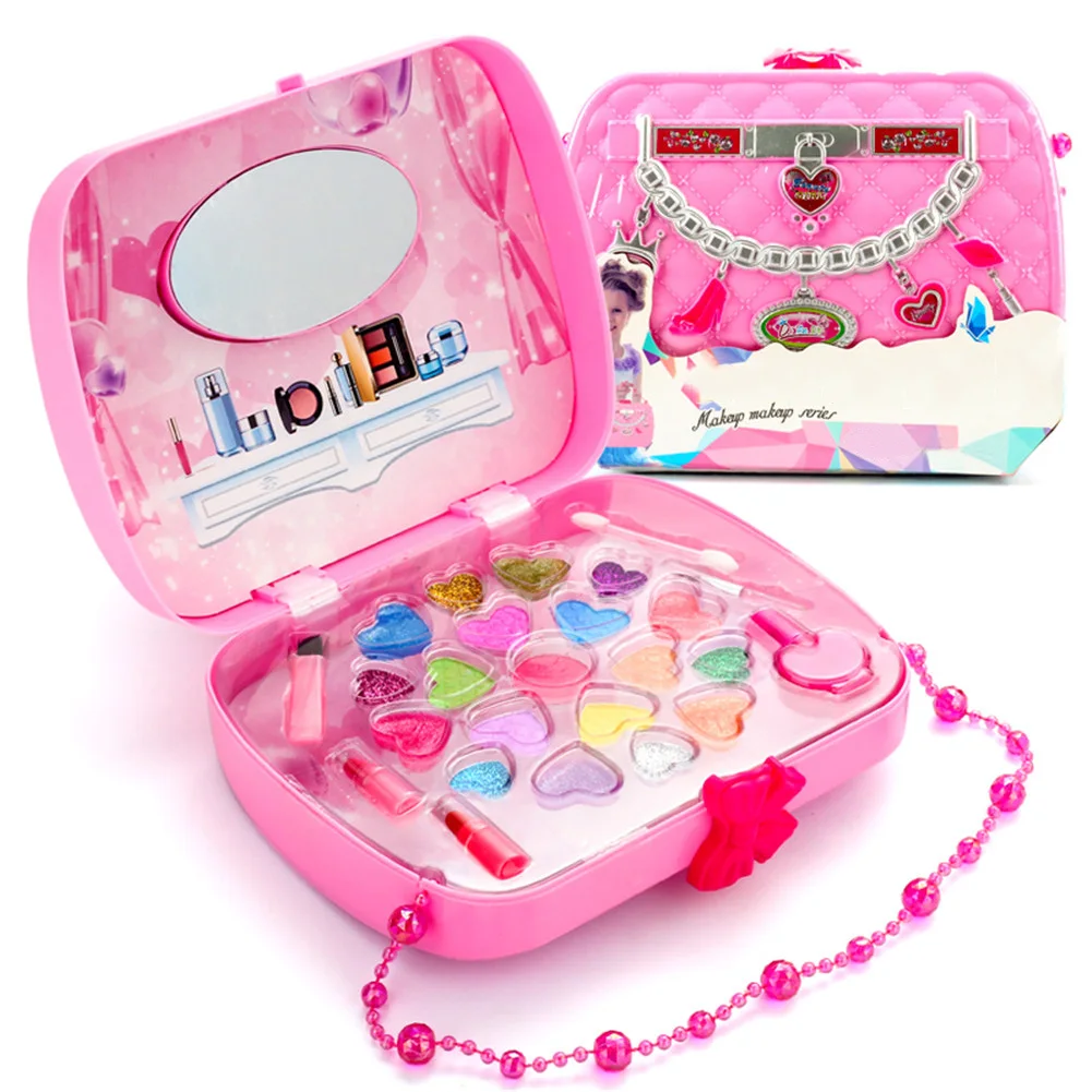 Девочки Макияж игрушка ролевые игры Детский макияж набор безопасности нетоксичный макияж набор игрушка для девочек туалетный косметический дорожный ящик игрушка косметика