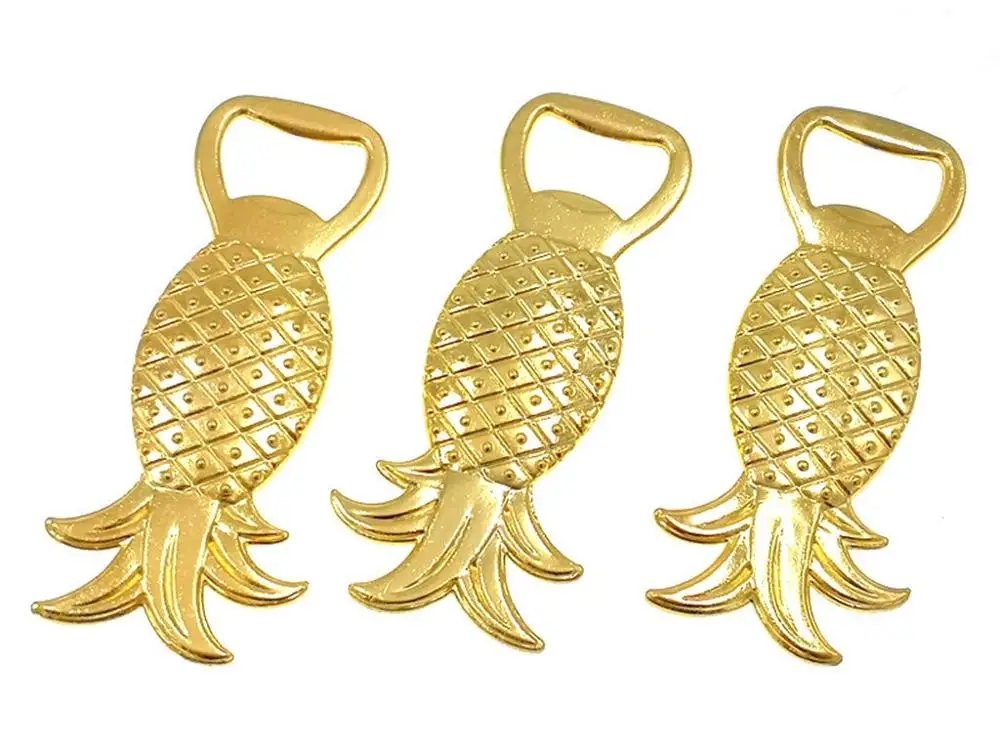 

Pineapple Bottle Opener for Wedding Party Favor (3pcs,Golden Tone)