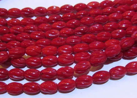 5strands 7x10mm handmade ocean coral barrel drum column rice carved hot red salmon pink white mixed jewelry beads | Украшения и