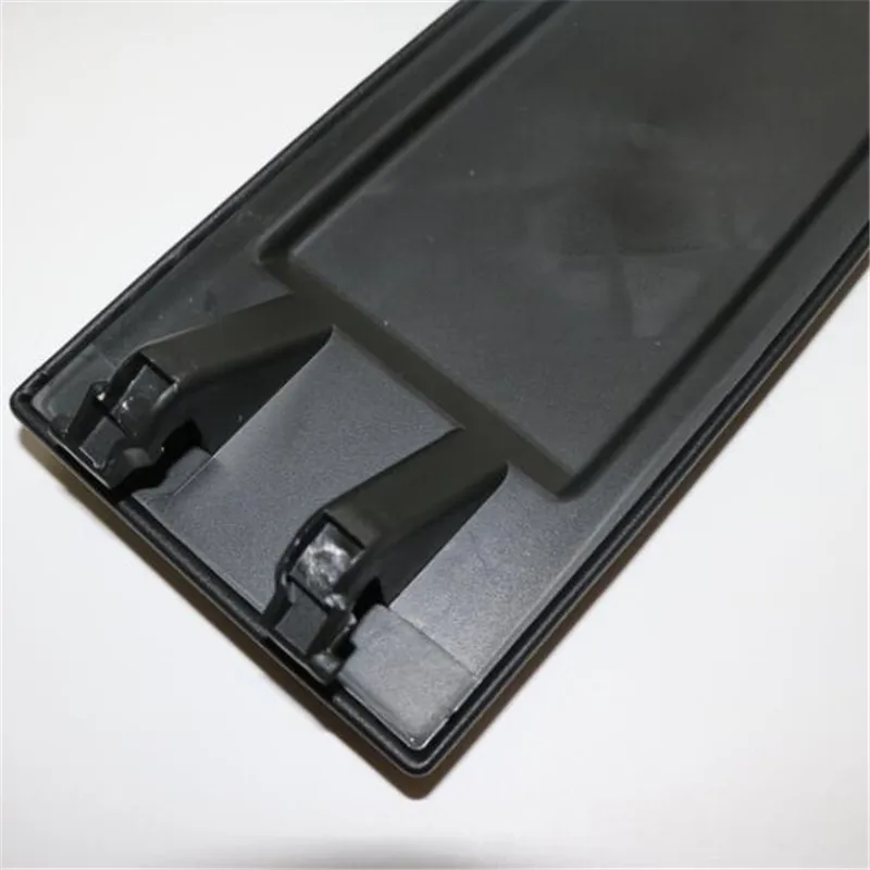 Black Leather Center Console Armrest Cover Lid (3)
