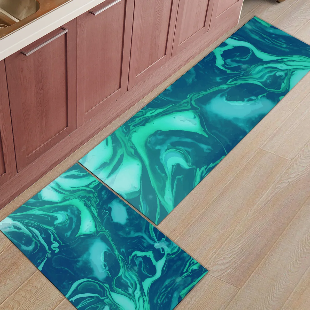 Зеленые художественные коврики Marble1Doormats для входного пути Dirt debums Mud Trapper аксессуары наборы напольных ковров площадь бегунов Гостиная Дверь