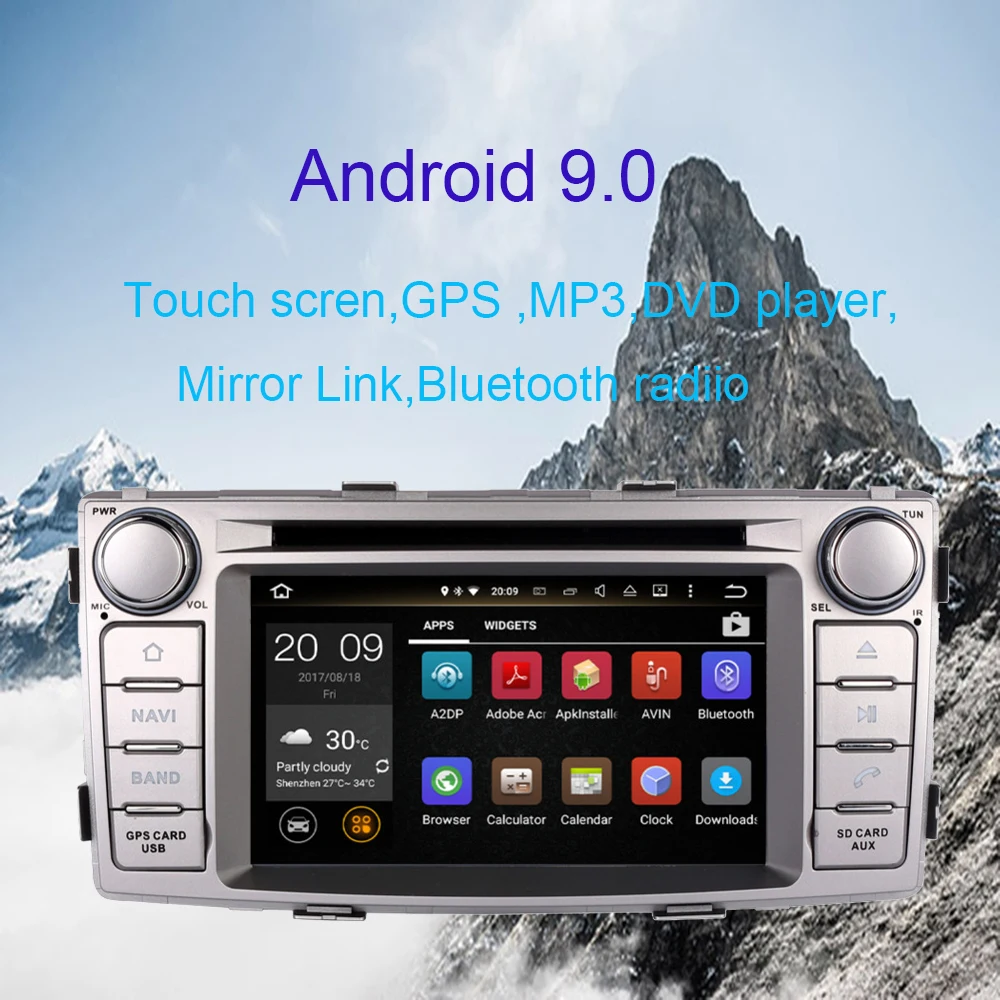 4 ГБ ОЗУ Android 9,0 Автомобильный gps навигатор головное устройство для Toyota Hilux 2012 2013 Радио Стерео DVD видео мультимедийный плеер
